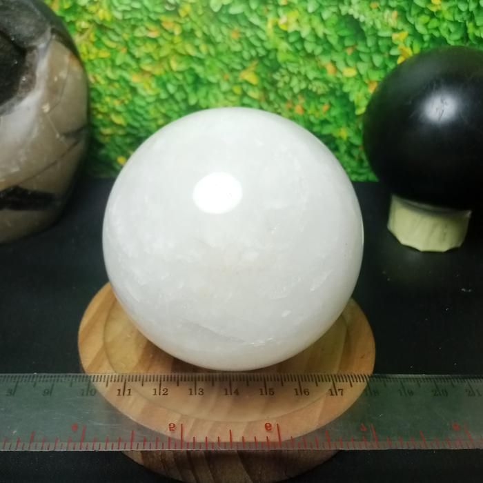Natural White Calcite Sphere (4)