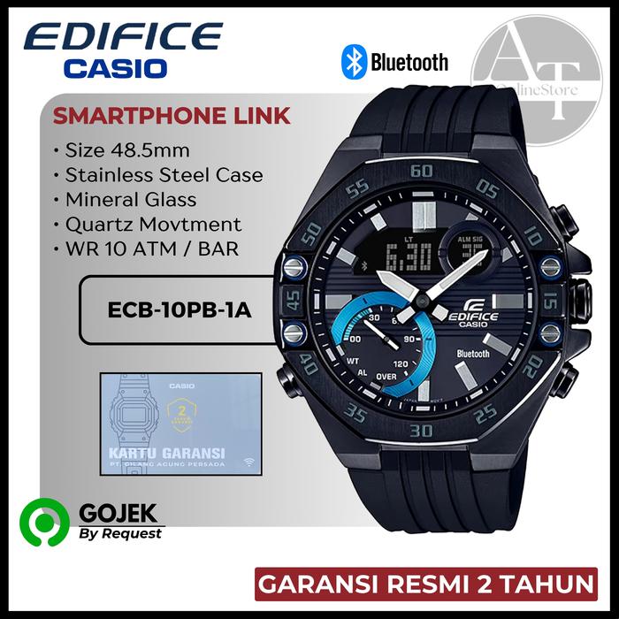Jam Tangan Pria Casio EDIFICE ECB-10PB-1A ECB10PB ORIGINAL Resmi