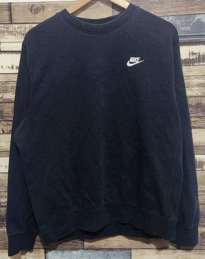 Nike Small Swoosh Navy Dark Crewneck Original ( Size M )