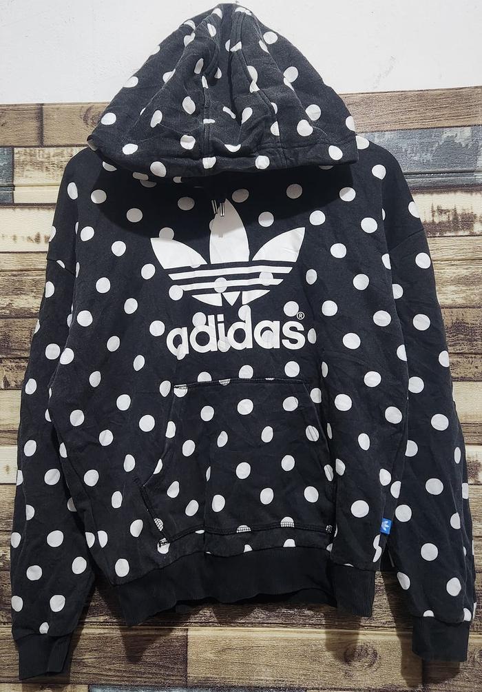 Adidas 3 Foil Logo Polkadot Washed Hoodie Original Women's (Size S-M )
