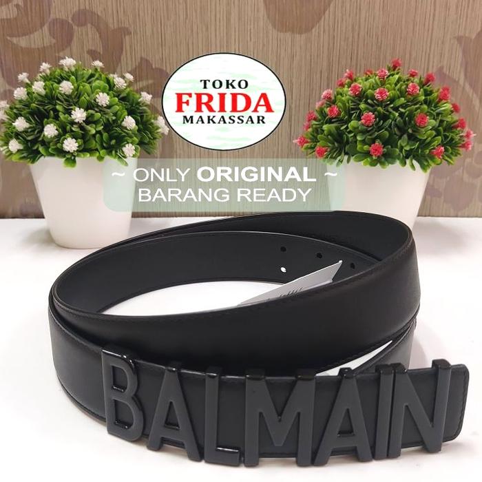 Balmain Paris Original Men Belt Ikat Pinggang/ Rim Pria  Art:07BA8848 Color:Black Size:100 / 115