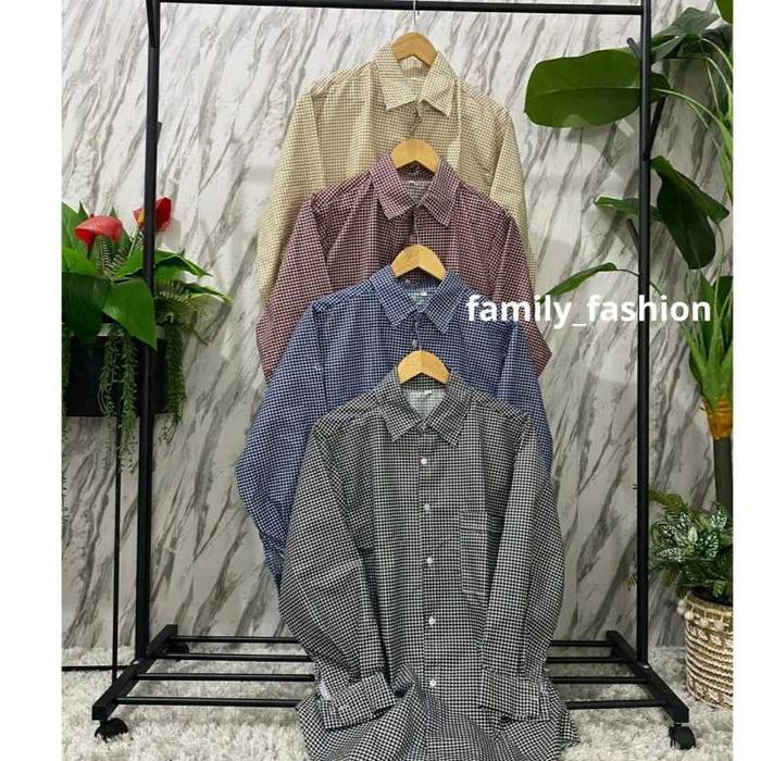 Kemeja Una Top Katun Kotak Wanita | Kemeja Wanita Allshop