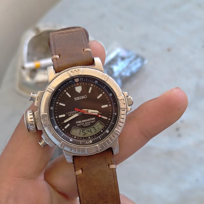 jam tangan seiko fieldmaster vintage dual time