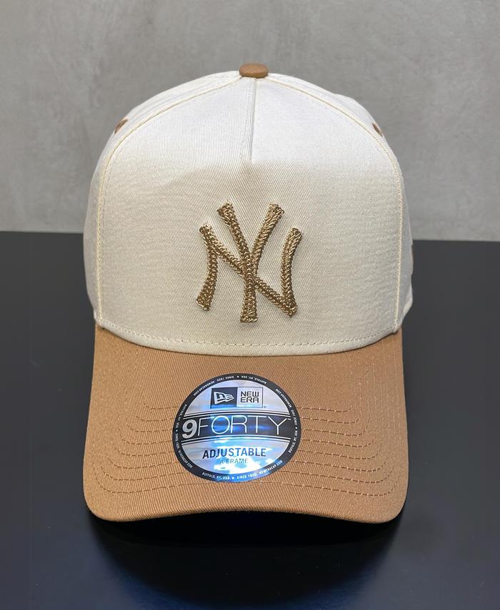 Topi New Era 9Forty AF New York Yankees Chainstitch 2Tone Wheat/Brown Cap Original Resmi