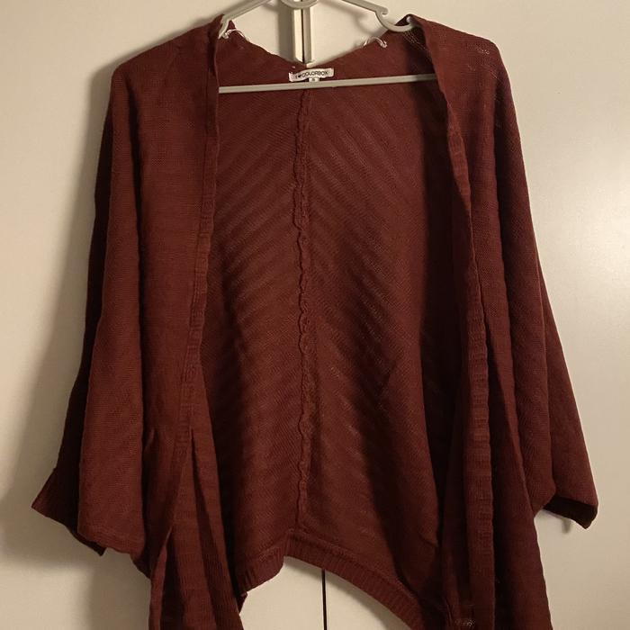 Maroon Cardigan Knit Colorbox