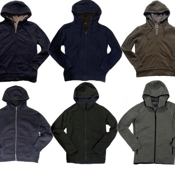 zip hoodie uniqlo basic serpa & dry scuba