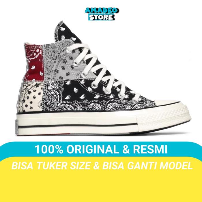 Sepatu Offspring x Converse Chuck 70 High 'Paisley Patchwork' / sneakers unisex