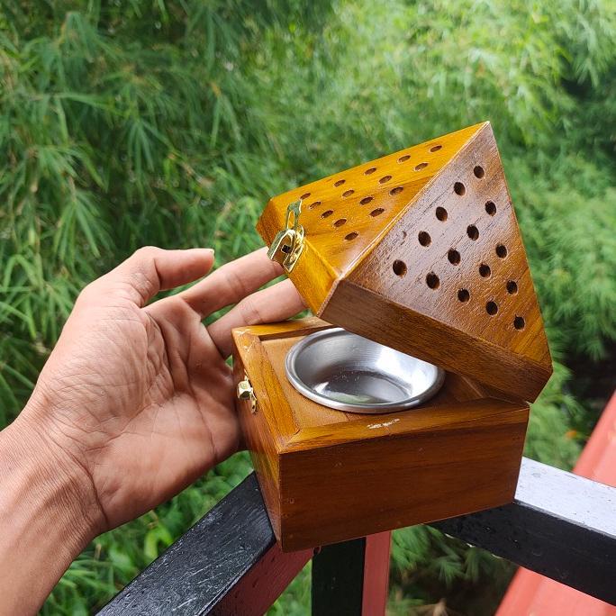 Obral Prapen Mabhara Antik/Prapen Kayu/Tempat Buhur Alat Pendupaan Prapen Bahan Kayu Jati