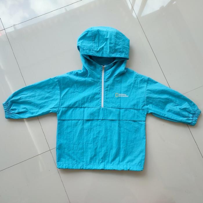 Jacket Anak NatGeo Bahan Tipis Size 4 Tahun - Pakaian Olahraga Pendaki Pria Wanita - Outdoor Second 
