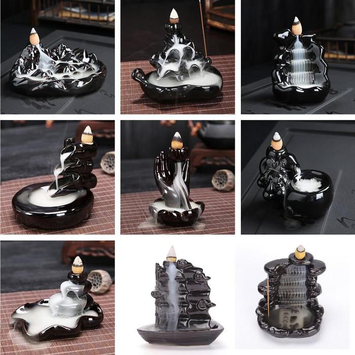 Karisma Tempat Dupa Back Flow Keramik Tempat Dupa Air Terjun Asap Jatuh Backflow Incense Burner