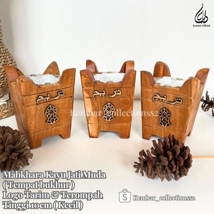 Karisma Mabkharah Kayu Jati Tarim Terompah / Tempat Bakaran Gahru / Bukhur / Prapen Kayu Tarim