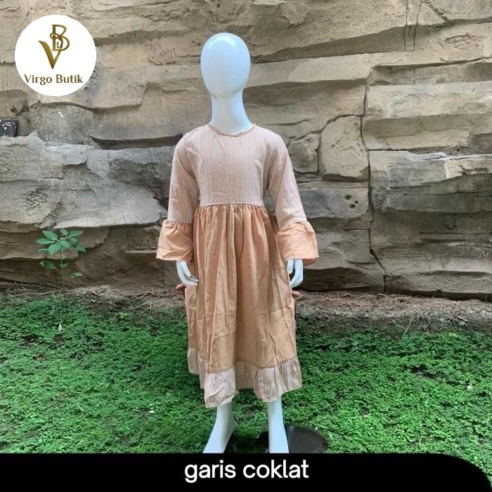VIRGO GAMIS ANAK MURAH| cuci gudang GAMIS ANAK usia 4 5 6 th| Gamis anak set kerudung size S-XXL