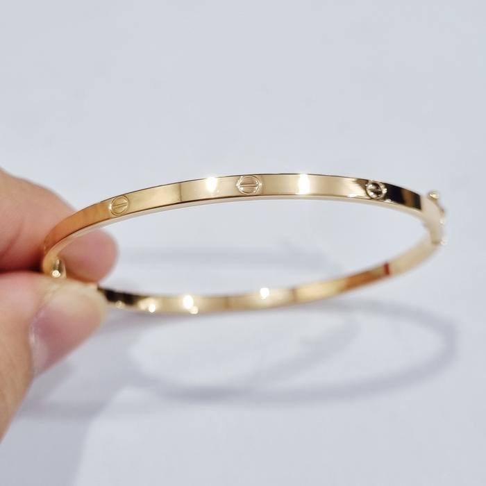 Gelang Emas Oval Bangle 5.2 s/d 6 cm Kadar 8K 37.5% 375 - MA.1