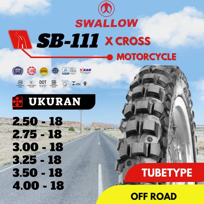 BAN MOTOR TRAIL SWALLOW SB-111 X CROSS TRAIL 250 275 300 350 400 Ring 18 Tubetype OFF ROAD
