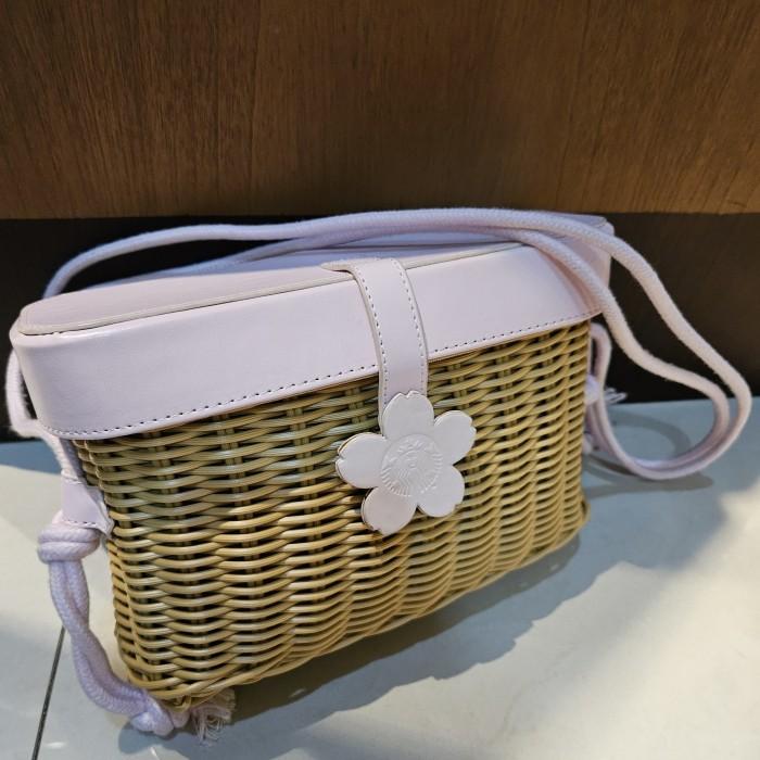 starbucks tas merchandise sakura rattan bag original starbucks preloved bekas pakai