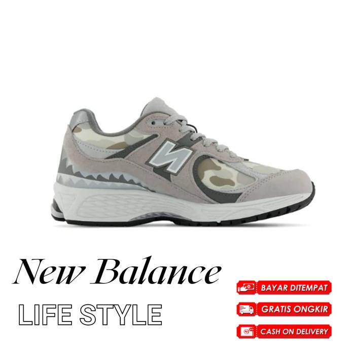 Sepatu New Blance 2002R Protection Pack Bape Grey