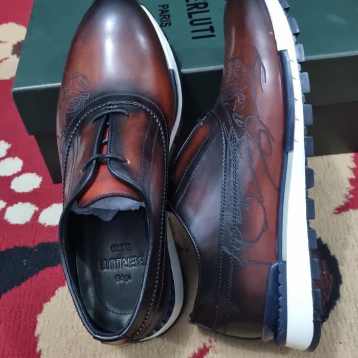 Sepatu berluti paris model formal Pantofel Pria Kerja Shoes
