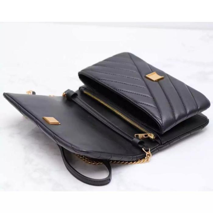 Tas Pesta Branded Wanita TB Kira Chevron Chain Wallet