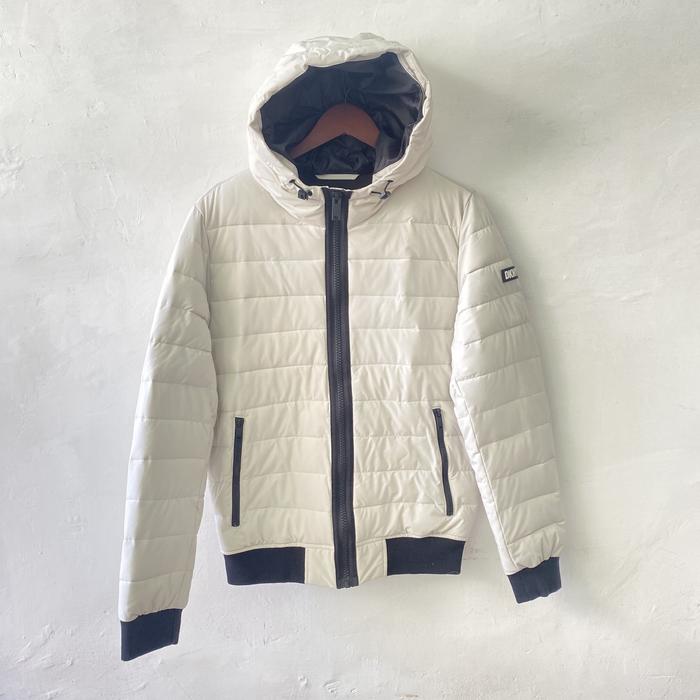 JACKET LIGHTWEIGHT DKNY HOODIE WHITE ORIGINAL AUTHENTIC