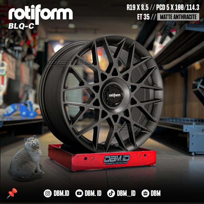 Velg Rotiform BLQ-C R19 19x8.5 5x100 5x114.3 Dual PCD et 35 Matte Anthracite