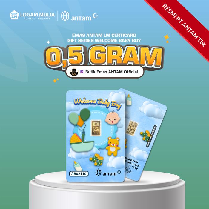 Emas Antam LM Gift Series Welcome Baby Boy - 0,5 gr