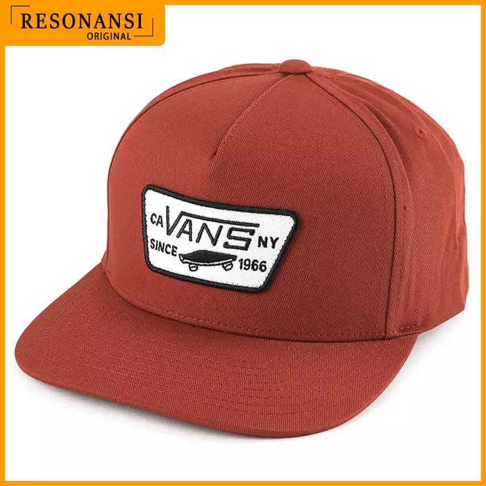 TOPI PRIA TERBARU VANS ORIGINAL FULL PATCH SNAPBACK HAT BURN HENNA KEREN