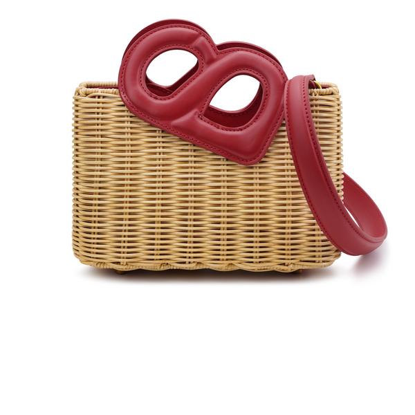 Tas BUTTONSCARVES Nina Rattan Bag  - Viva Magenta