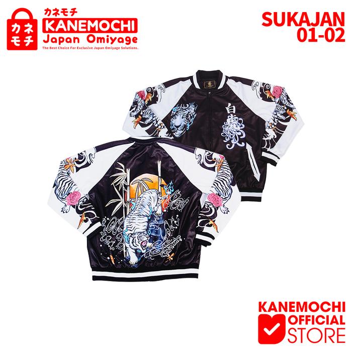 KANEMOCHI EXCLUSIVE JAKET SUKAJAN - JAKET BASEBALL - JAKET VARSITY TORA JAPAN Tebal Pria Hitam Print