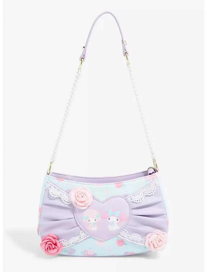 My Melody & My Sweet Piano Pearl Pastel Baguette Bag