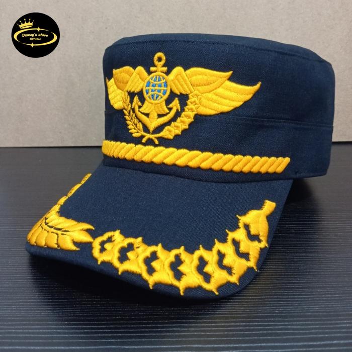 Topi Komando Dishub/Perhubungan Gol 3d - 4b Free Nama | Topi Dishub Logo Wing Lis Padi Kapas | Topi