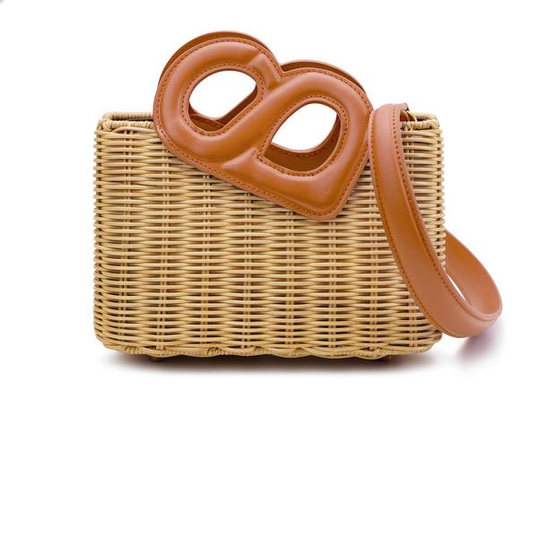 BUTTONSCARVES Nina Rattan Bag - Brown