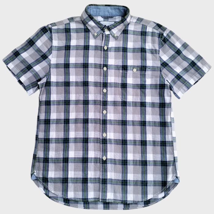 kemeja flannel lengan pendek suffuse japan multicolor plaids shirts