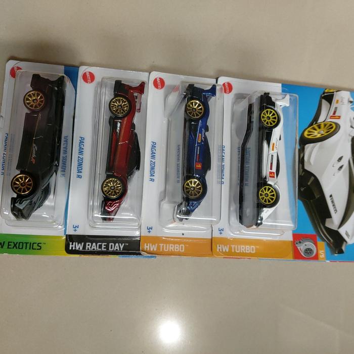 hot wheels hotwheels pagani Zonda R set bundle paket isi 4 ready hadiah gift present b'day birthday