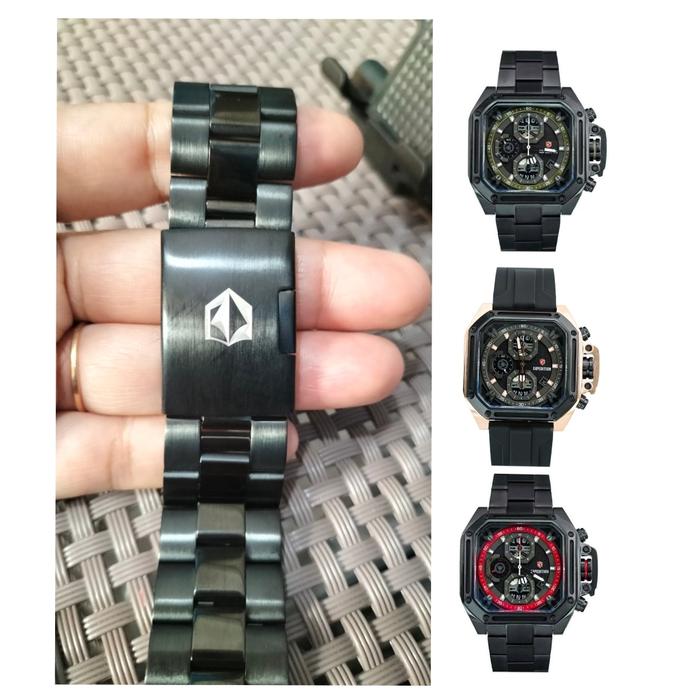 Strap Tali Rantai Jam Tangan Expedition Black ukuran 24mm dan 26mm