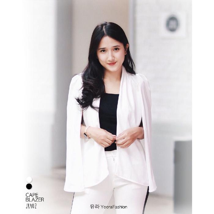 MYYOORA CAPE BLAZER OUTER WHITE