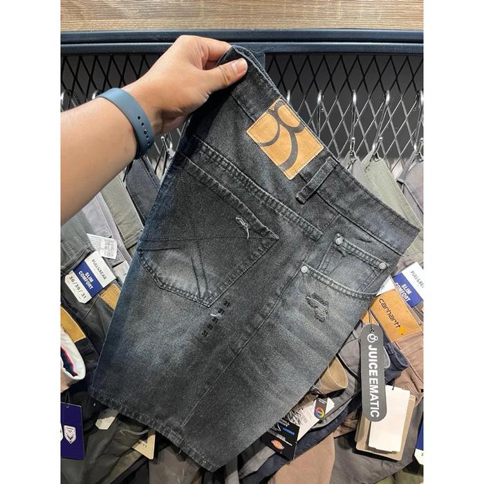 JUICE EMATIC celana jeans pria celana pendek ripped distro celana pendek soft jeans Stretch