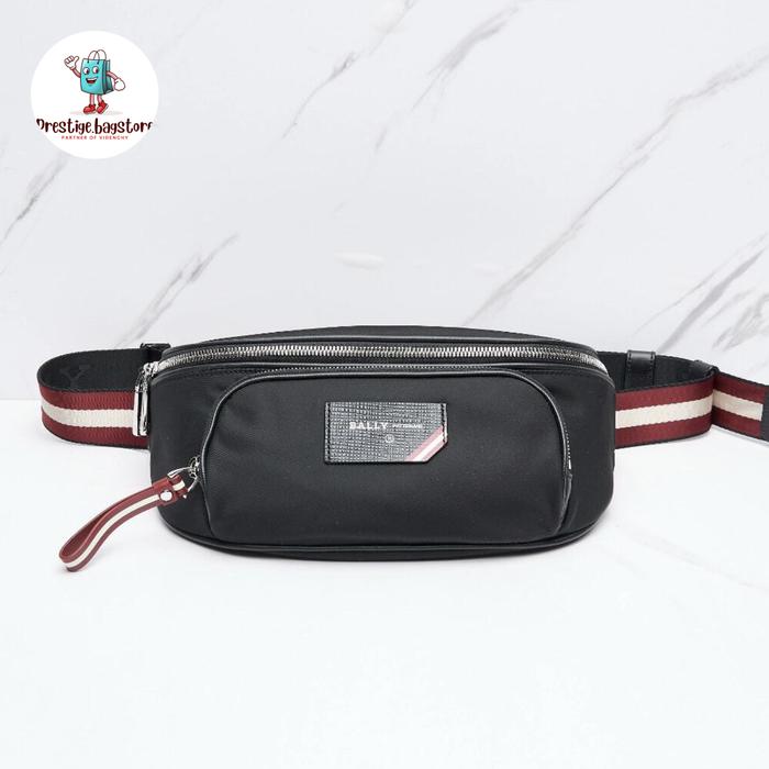 PRESTIGE STORE Bally Waistbag Finlei Belt Bag Nylon Leather Original