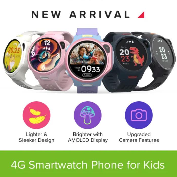MyFirst Fone R2 4G Smartwatch Phone for Kids with Upgraded AMOLED Screen Display GPS Tracking Voice