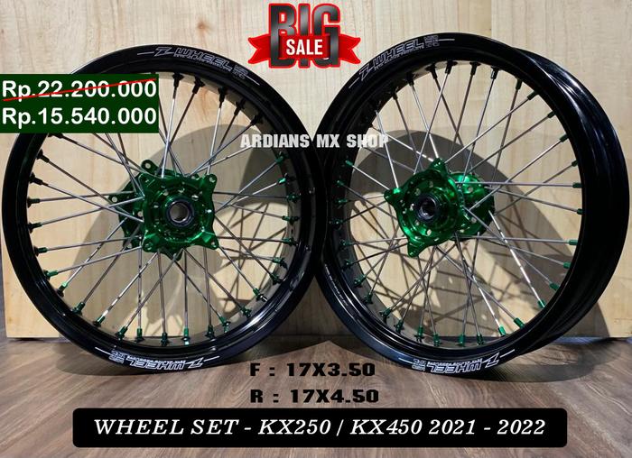 SALE RIM WHEEL SET VELG SUPERMOTO KAWASAKI KX250 KX450 2021 UP