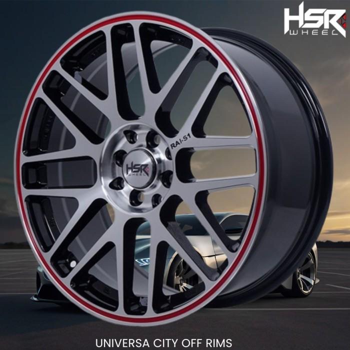 velg mobil Honda Accord VTI, Cielo, Maestro velg racing ring 18 hsr rai s1 model jdm 1 set isi 4pcs 