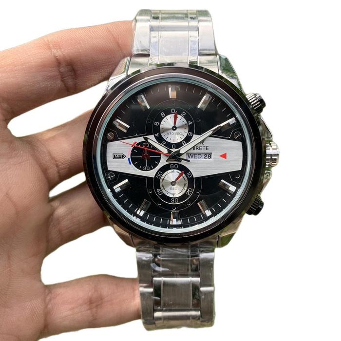 JAM TANGAN PRIA COWOK RANTAI KREPYAK MIRETE PREMIUM ORIGINAL TERBARU TANGGAL HARI AKTIF