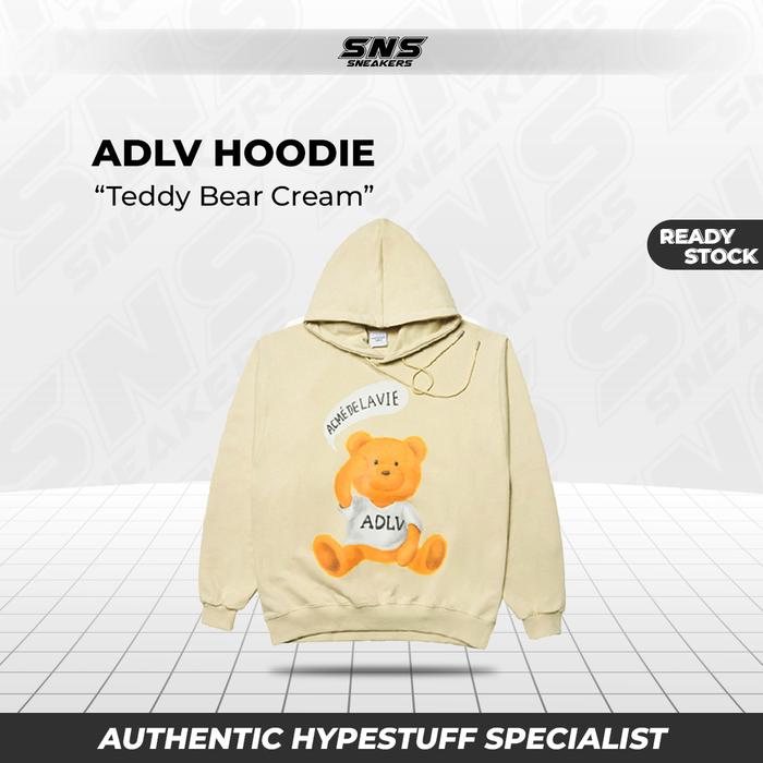 ADLV Hoodie Teddy Bear Cream BNWT 100% Original Authentic