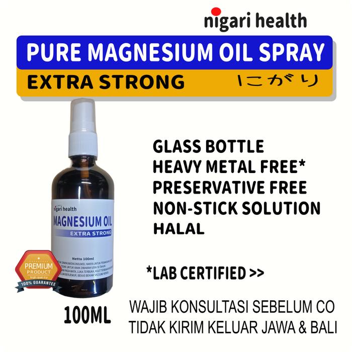 Magnesium Oil Spray Extra Strong 100ml, Food Grade, Alami