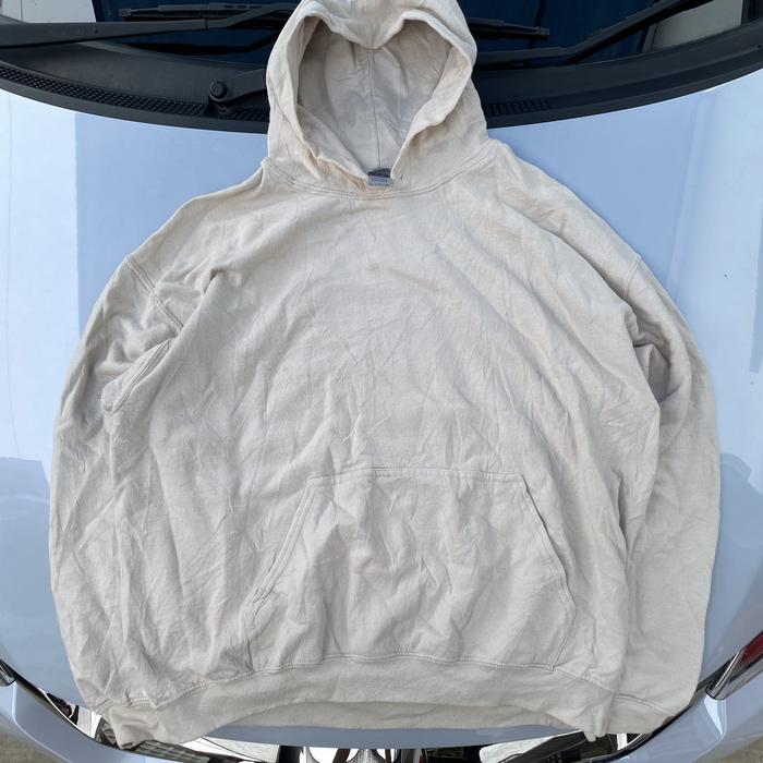Hoodie gildan blank boxy fit cream travis scott