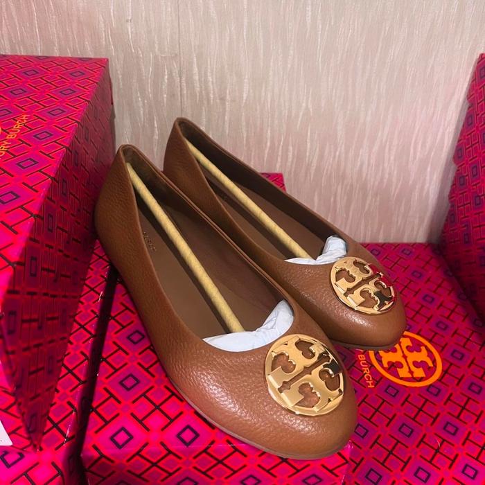 TB chelsea ballet flat royal tan authentic
