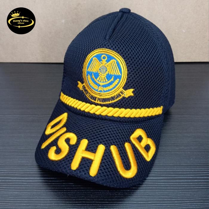 Topi Dishub/Perhubungan Gol 3a - 3d Logo Kemenhub Free Nama | Topi Jaring Dishub Terbaru | Topi Dish
