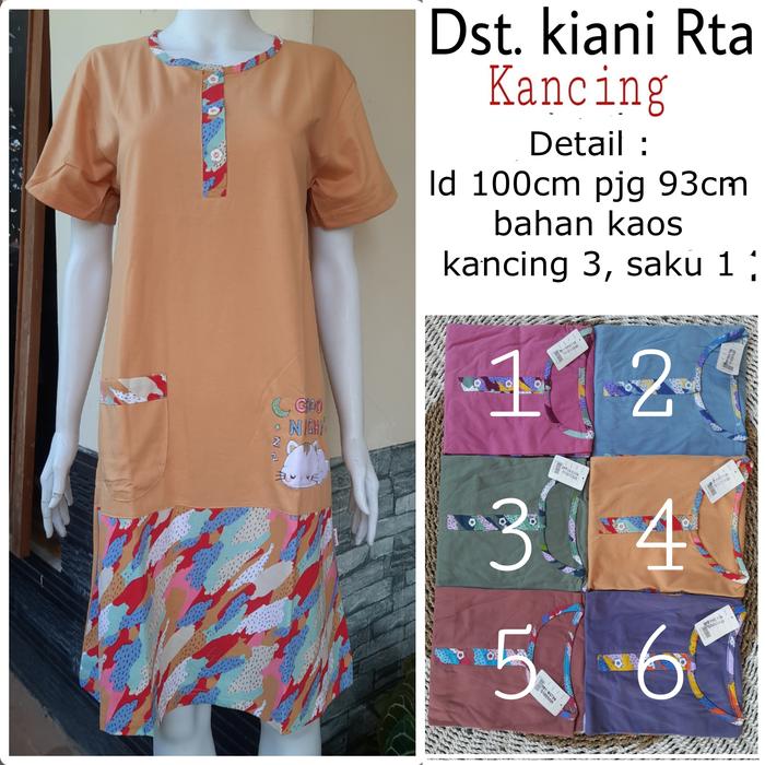 baju tidur daster kaos lorita / kancing depan 3