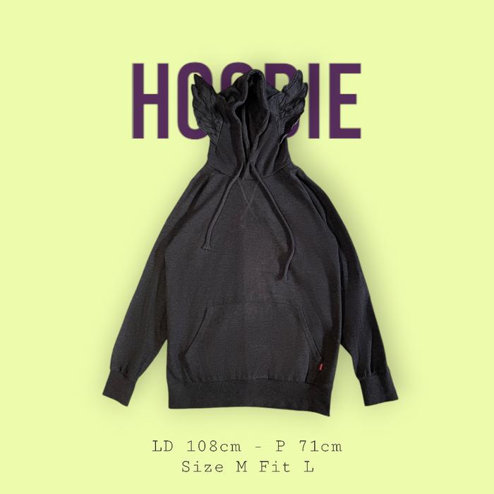 Hoodie Supreme Abu Tua - Art Langka Barang second bekas thrift murah