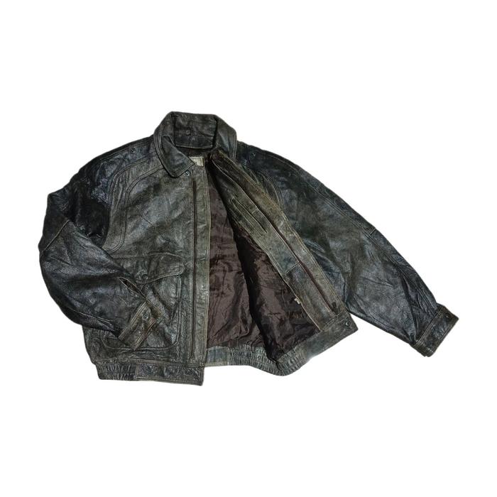 Jaket kulit bomber vintage LD 108