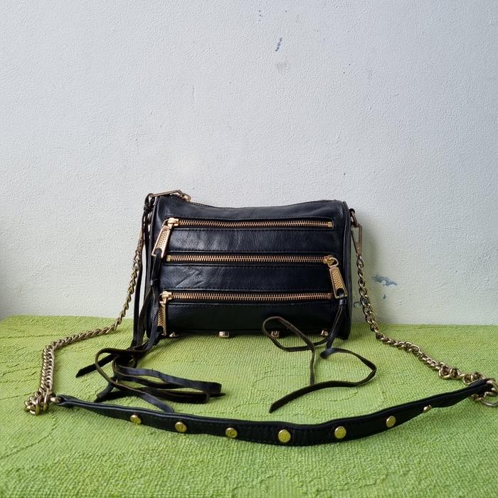 TAS SLING KULIT ASLI WANITA REBECCA MINKOFF SECOND IMPORT / TAS SELEMPANG RANTAI WANITA